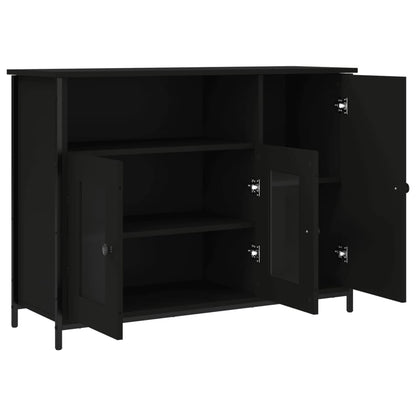 Skjenk Svart 100x35x75 cm