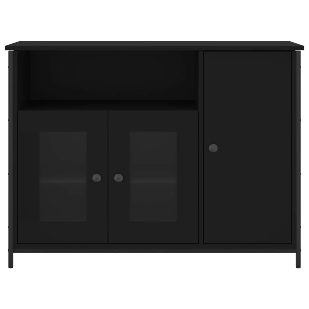 Skjenk Svart 100x35x75 cm
