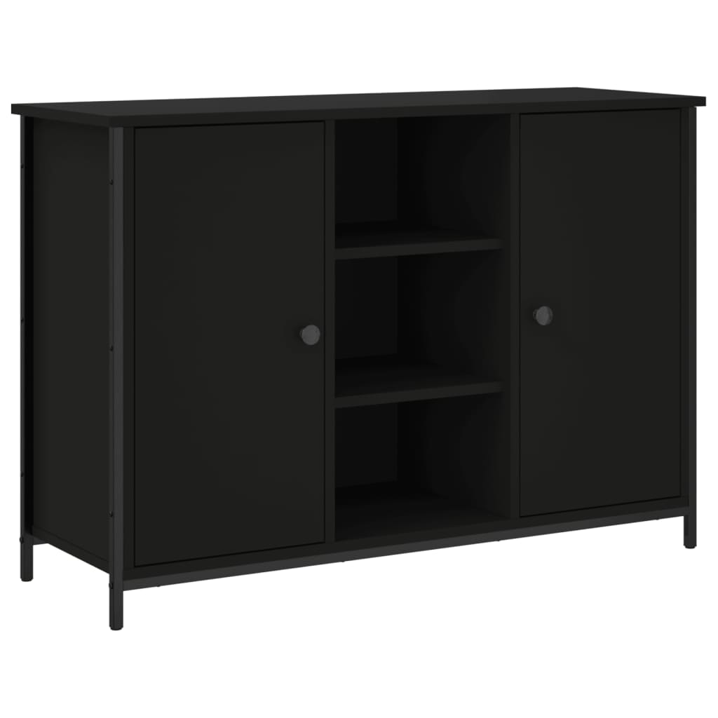 Kommode Svart 100x35x70 cm