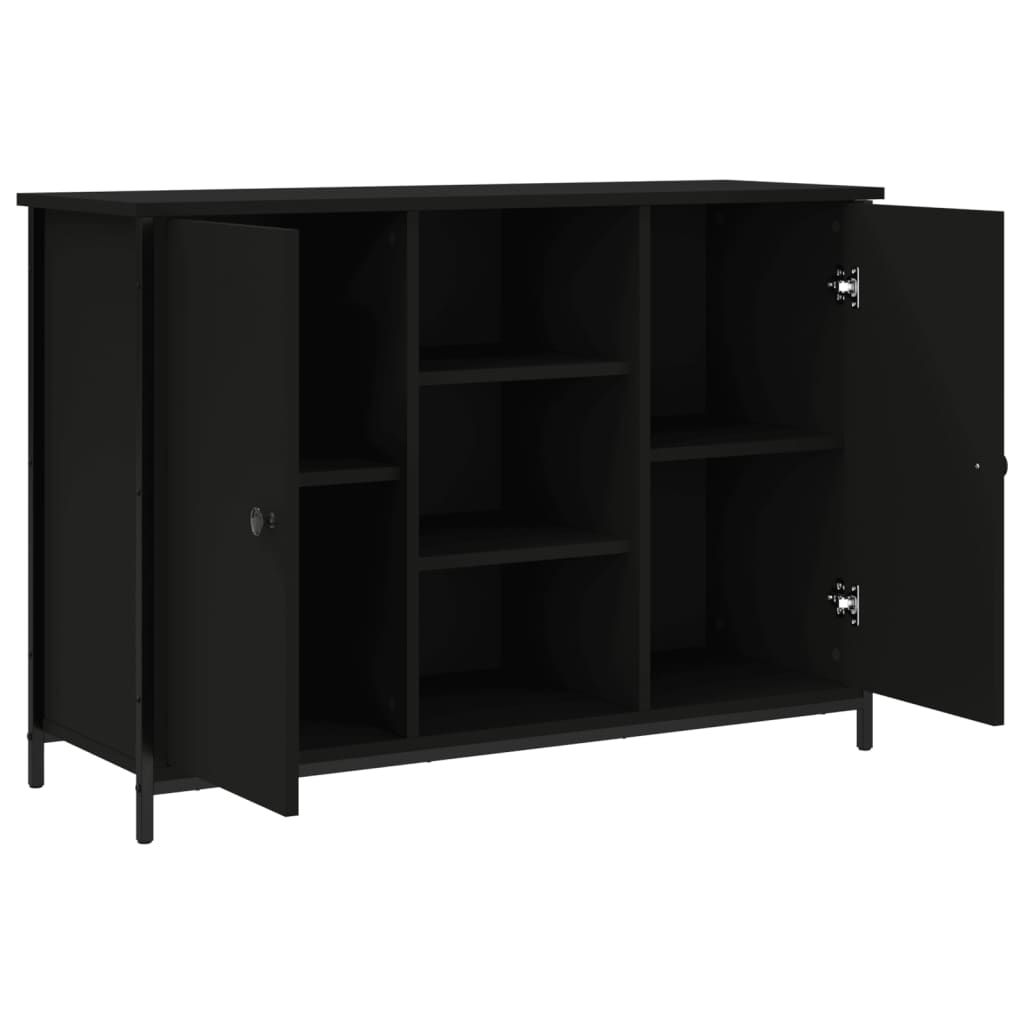 Kommode Svart 100x35x70 cm