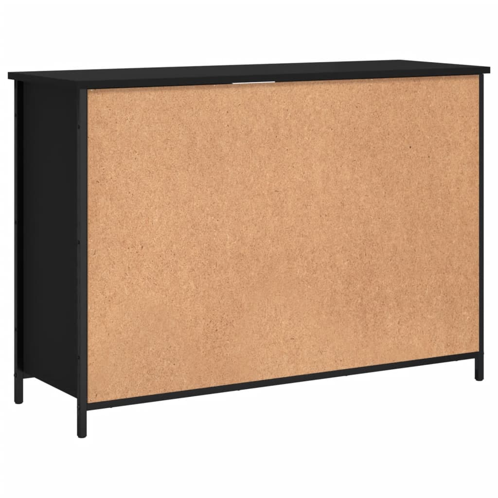 Kommode Svart 100x35x70 cm