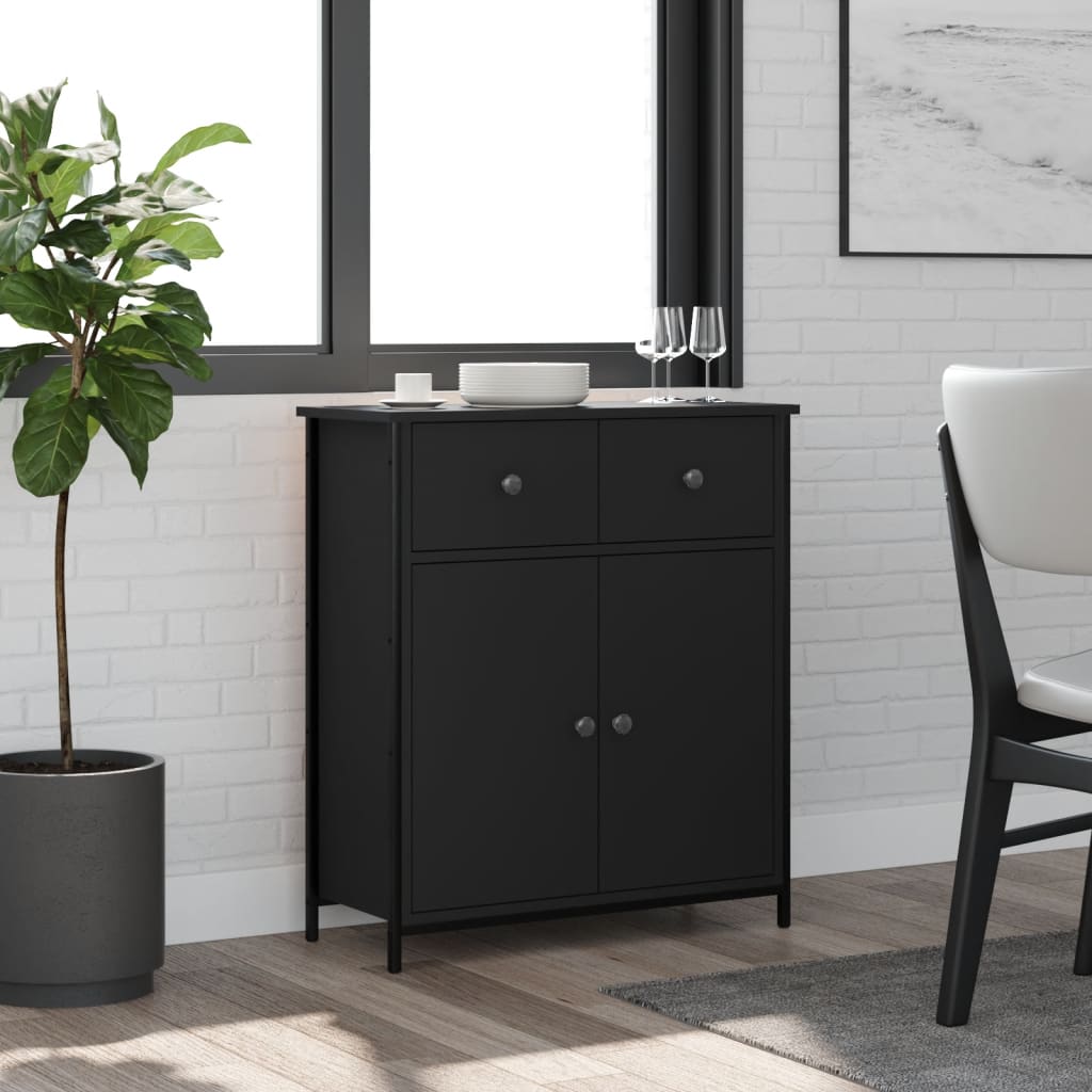 Skjenk Svart 70x30x80 cm