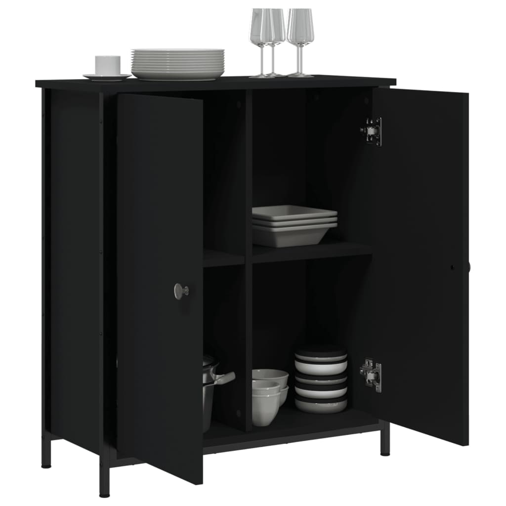 Skjenk Svart 70x30x80 cm