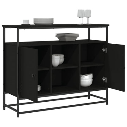 Skjenk Svart 100x35x80 cm