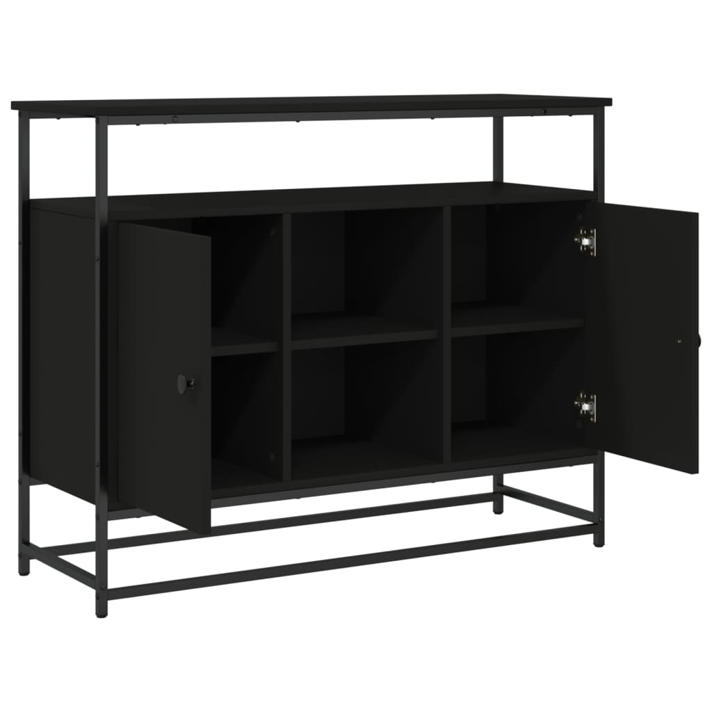 Skjenk Svart 100x35x80 cm