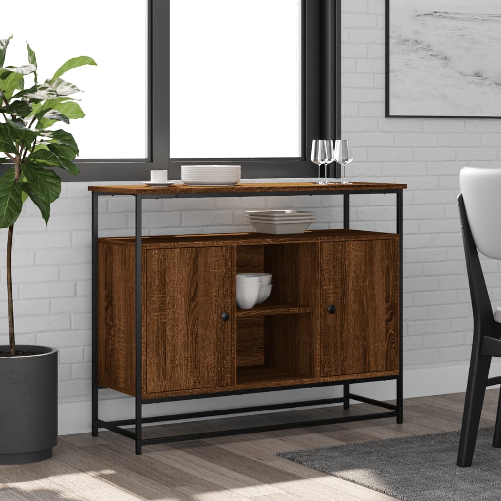 Kommode Brun Eik 100x35x80 cm