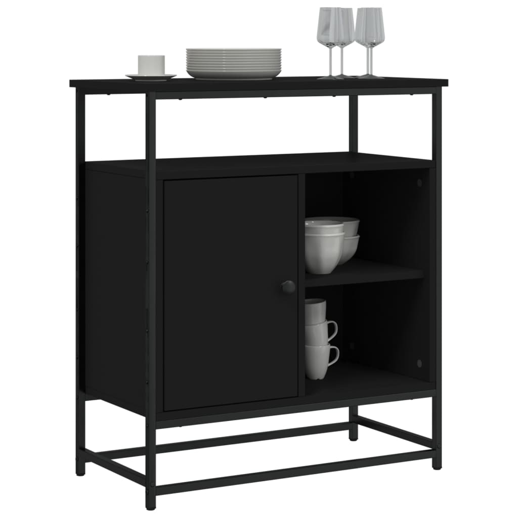 Skjenk Svart 69x35x80 cm