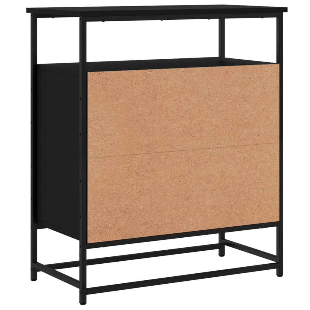 Skjenk Svart 69x35x80 cm