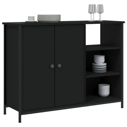Skjenk Svart 100x33x75 cm