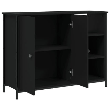 Skjenk Svart 100x33x75 cm
