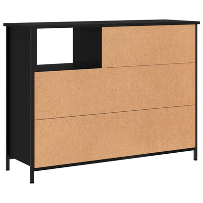 Skjenk Svart 100x33x75 cm