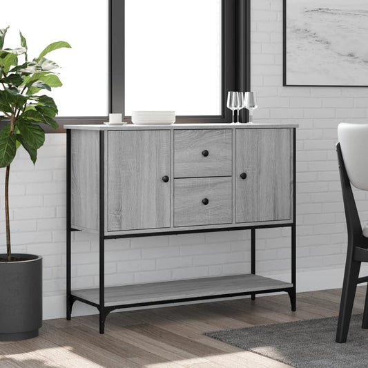 Skjenk grå sonoma 100x36x85 cm konstruert tre