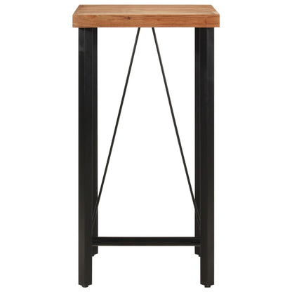 Barbord 55x55x107 cm heltre akasie og jern