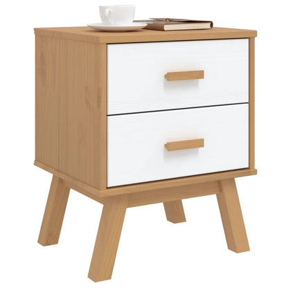 Nattbord Sengbord Hvit og Brun OLDEN heltre furu