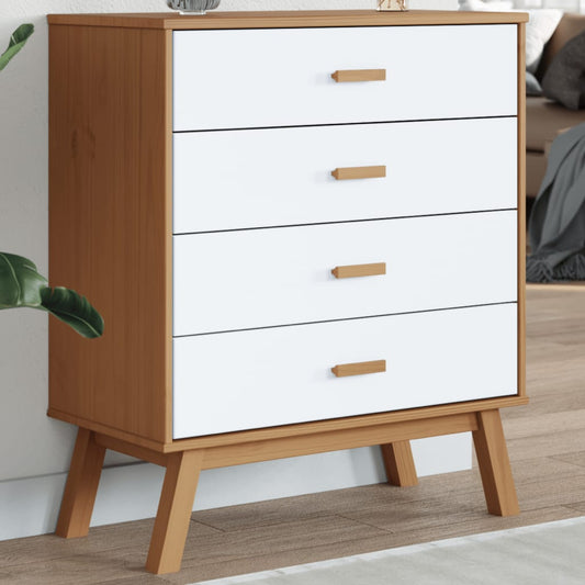 Kommode Hvit og Brun OLDEN heltre furu