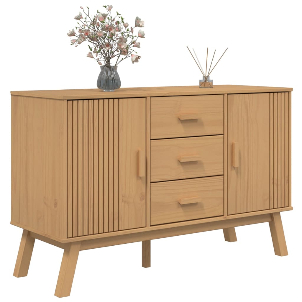 Skjenk Brun OLDEN 114x43x73,5cm heltre furu