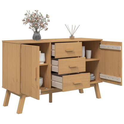 Skjenk Brun OLDEN 114x43x73,5cm heltre furu