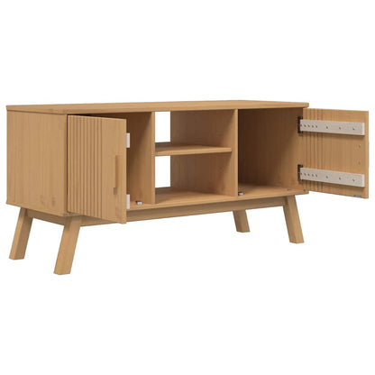 TV-Møbel Brun TV-benk OLDEN 114x43x57 cm heltre furu