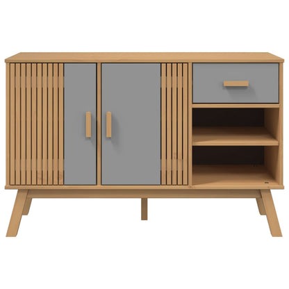 Skjenk Grå og Brun OLDEN 114x43x73,5 cm heltre furu
