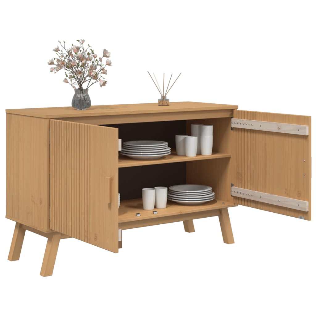 Skjenk Brun OLDEN 114x43x73,5cm heltre furu