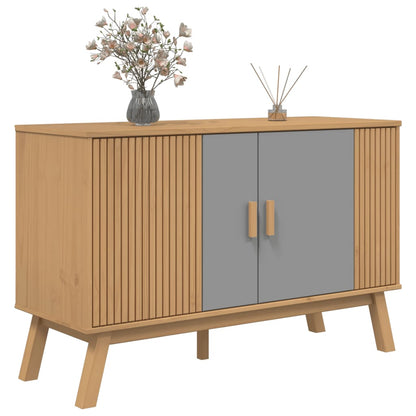 Skjenk Grå og Brun OLDEN 114x43x73,5 cm heltre furu