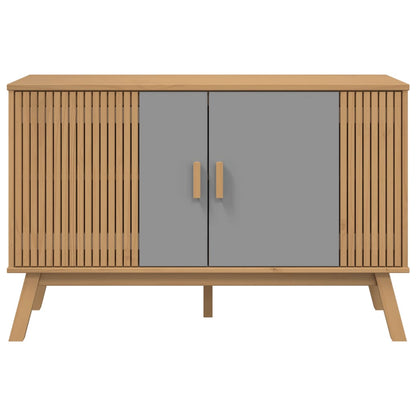 Skjenk Grå og Brun OLDEN 114x43x73,5 cm heltre furu