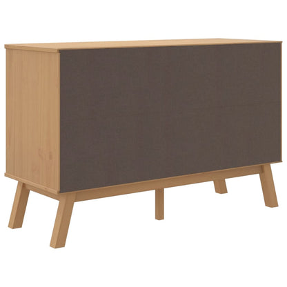 Skjenk Grå og Brun OLDEN 114x43x73,5 cm heltre furu