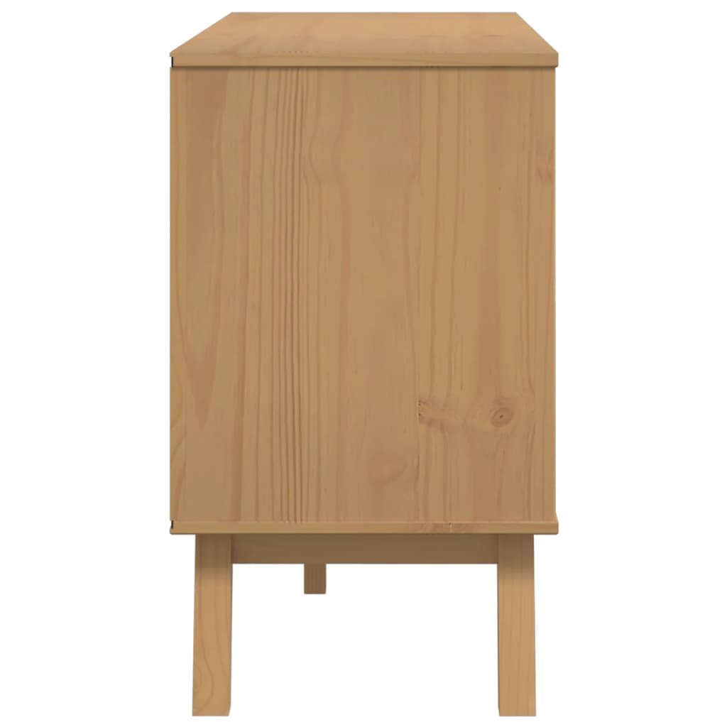 Skjenk Hvit og Brun OLDEN 114x43x73,5 cm heltre furu