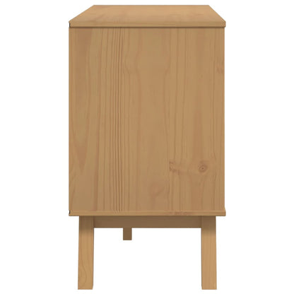 Skjenk Hvit og Brun OLDEN 114x43x73,5 cm heltre furu