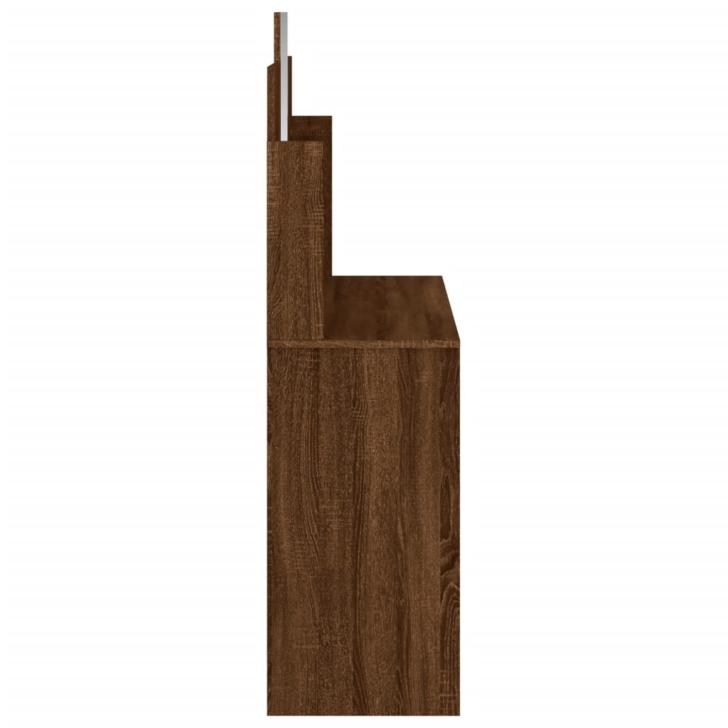 Sminkebord Svart speil 96x39x142 cm