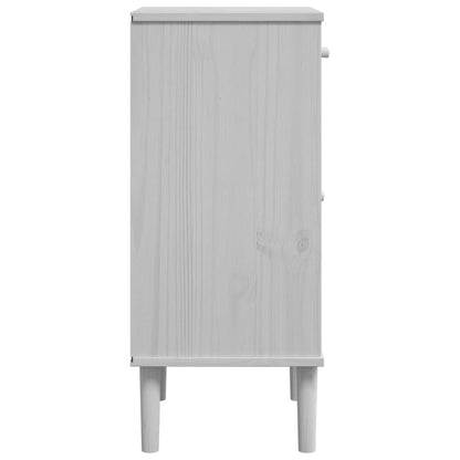 Nattbord Sengbord Hvit SENJA rotting utseende 40x35x80 cm heltre furu