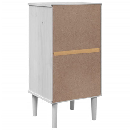 Nattbord Sengbord Hvit SENJA rotting utseende 40x35x80 cm heltre furu