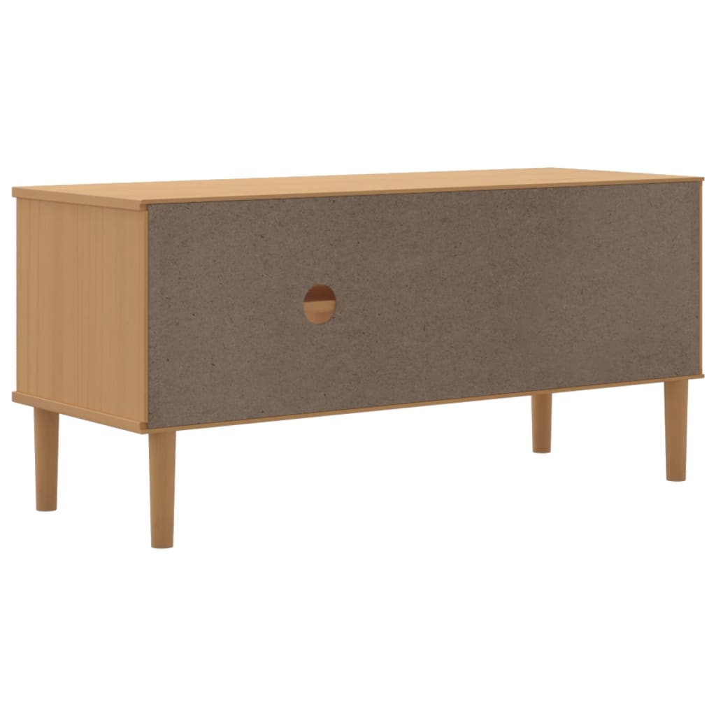 TV-Møbel Brun TV-benk SENJA rotting-utseende 106x40x49 cm heltre furu