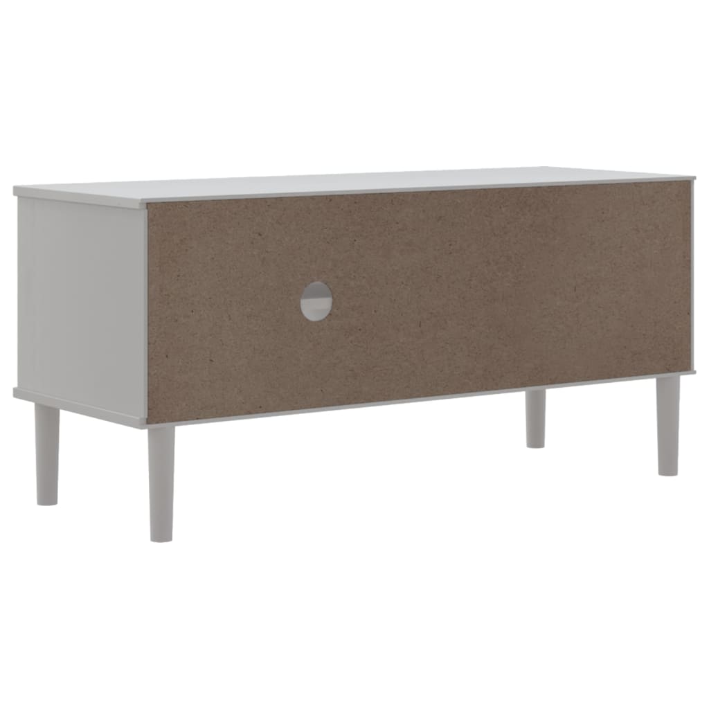 TV-Møbel Hvit TV-benk SENJA rotting-utseende 106x40x49cm cm heltre furu