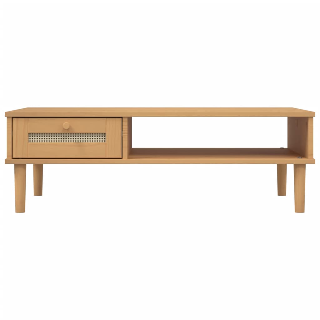Salongbord Sofabord Tre Heltre SENJA rotting-utseende Brun 100x55x33 cm