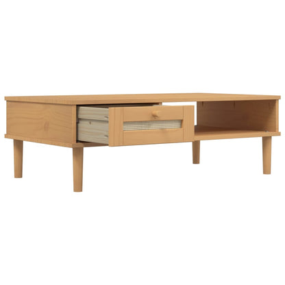 Salongbord Sofabord Tre Heltre SENJA rotting-utseende Brun 100x55x33 cm