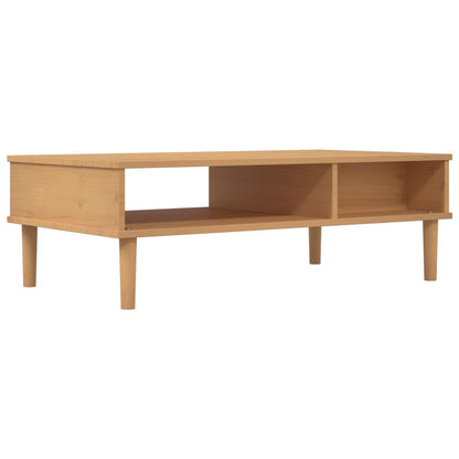 Salongbord Sofabord Tre Heltre SENJA rotting-utseende Brun 100x55x33 cm