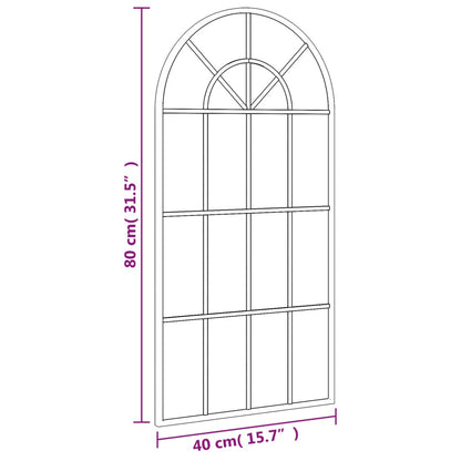 Veggspeil Svart 40x80 cm buet jern