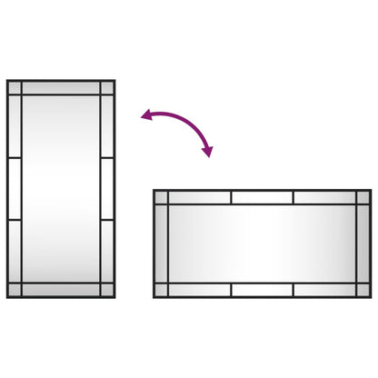 Veggspeil Svart 40x80 cm rektangel jern