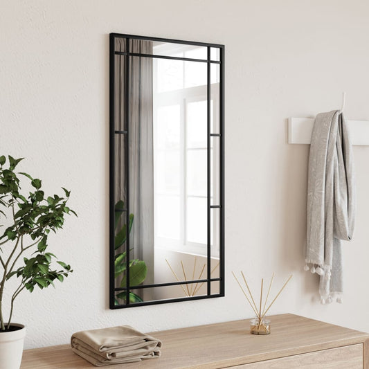 Veggspeil Svart 40x80 cm rektangel jern