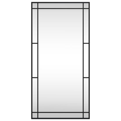 Veggspeil Svart 50x100 cm rektangel jern