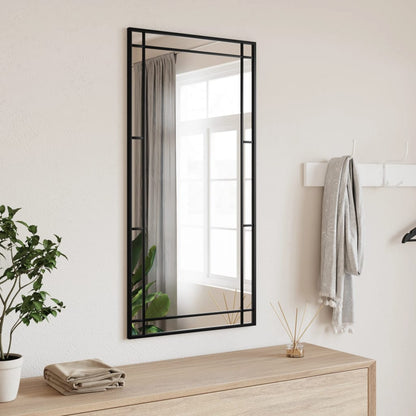 Veggspeil Svart 50x100 cm rektangel jern