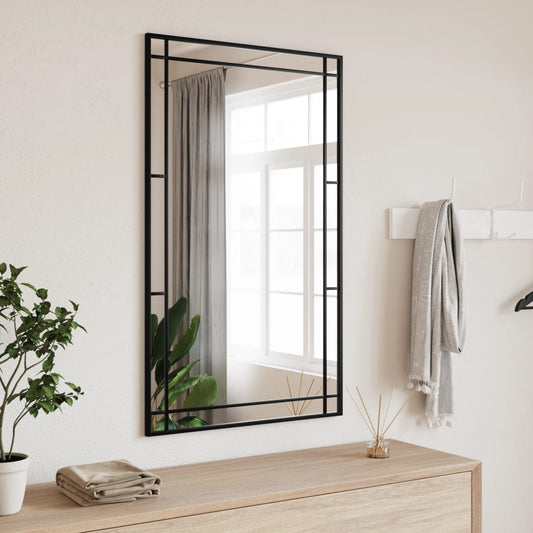 Veggspeil Svart 60x100 cm rektangel jern