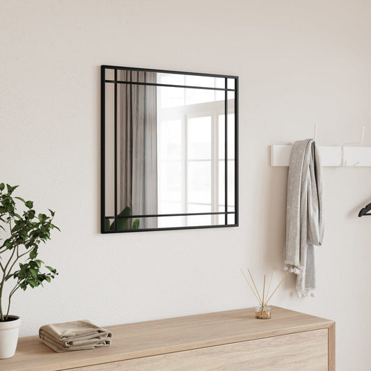 Veggspeil Svart 60x60 cm rektangel jern