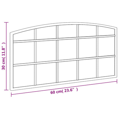 Veggspeil Svart 60x30 cm buet jern
