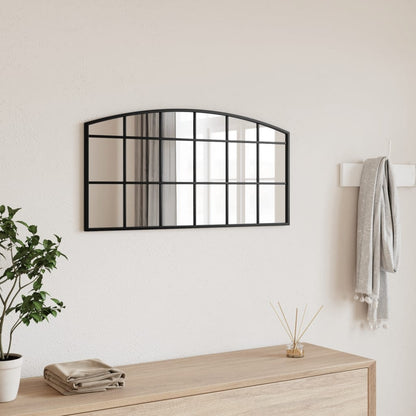 Veggspeil Svart 80x40 cm buet jern