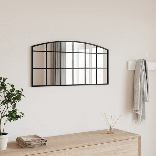 Veggspeil Svart 80x40 cm buet jern