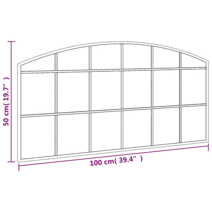Veggspeil Svart 100x50 cm buet jern