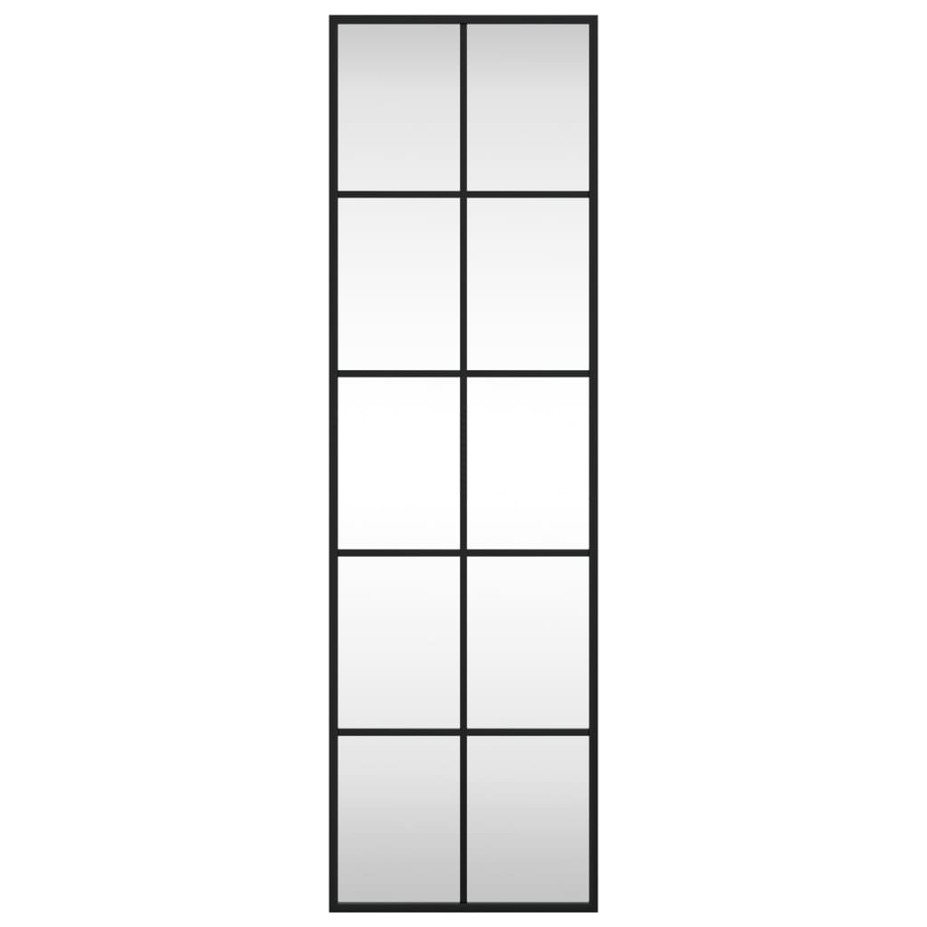 Veggspeil svart 30x100 cm rektangel jern