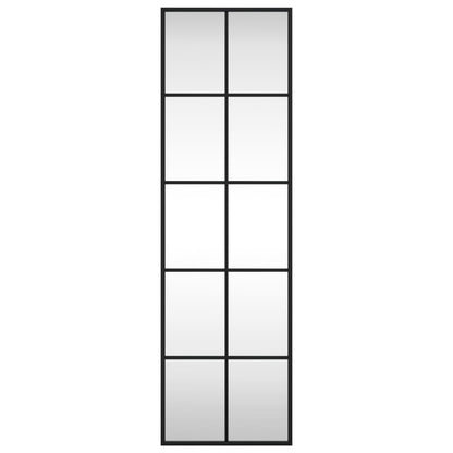 Veggspeil svart 30x100 cm rektangel jern